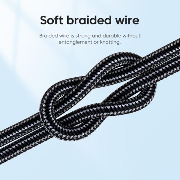SY-A06 Audio-Transfer Series AUX Audio Cable (Lightning to 3.5mm) 1.2m-Black
