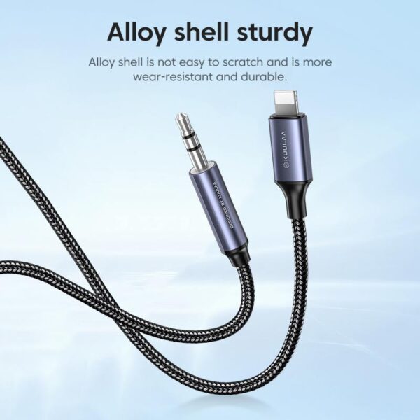 SY-A06 Audio-Transfer Series AUX Audio Cable (Lightning to 3.5mm) 1.2m-Black