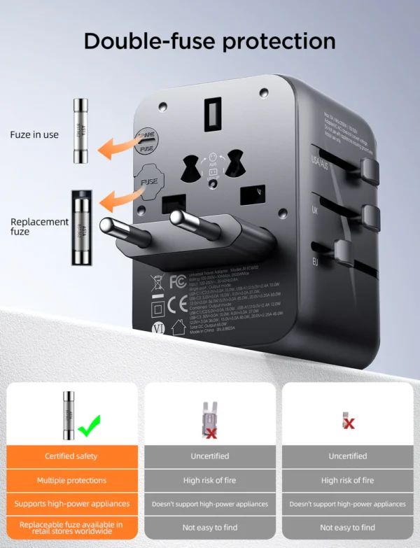 UNIVERSAL TRAVEL CHARGE JOYROOM TCW01