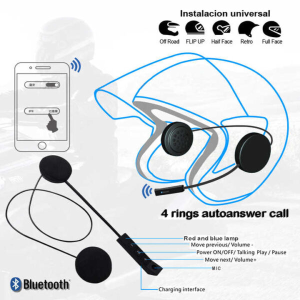 Casque Bluetooth pour moto – Mains libres et sécurisé BT11